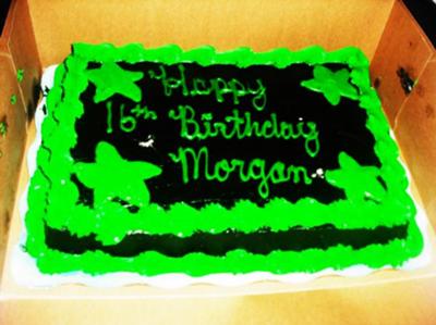 Black and Green Birthday Cake