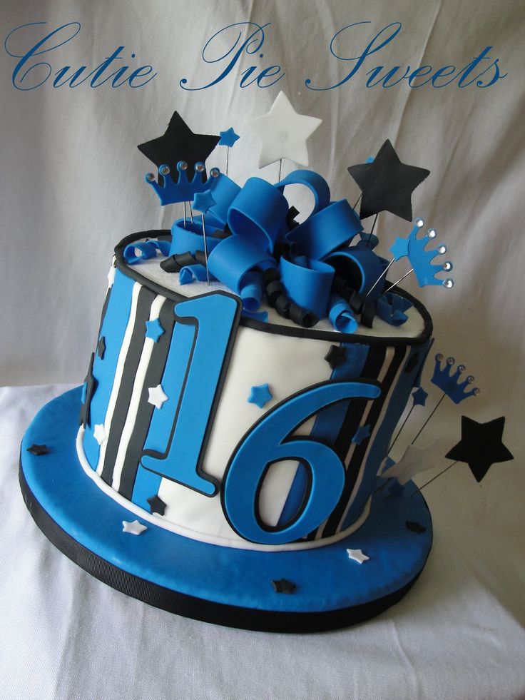 7 Photos of Sweet Sixteen Birthday Cakes For Boys