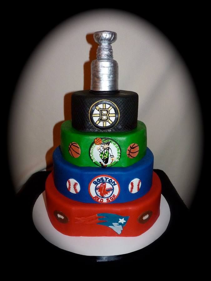 Boston Sports Teams Birthday Cake