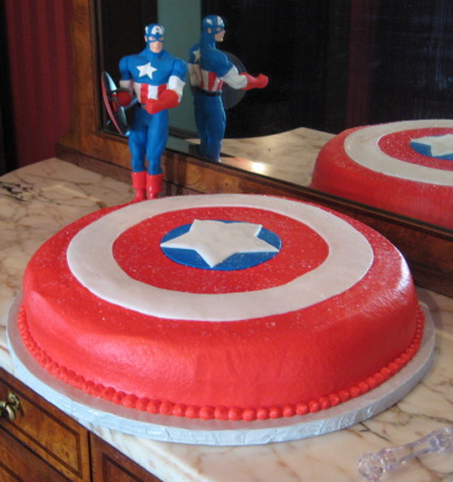 Captain America Shield Cake