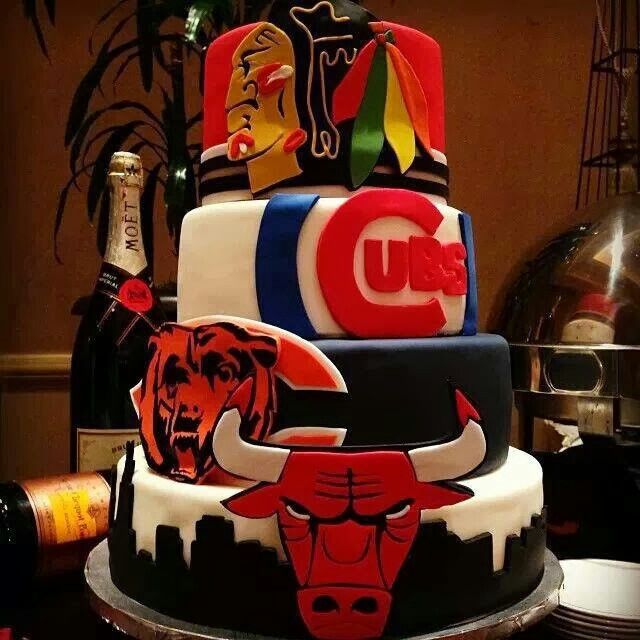 Chicago Sports Grooms Cake