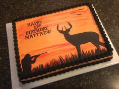 Deer Hunting Sheet Cake