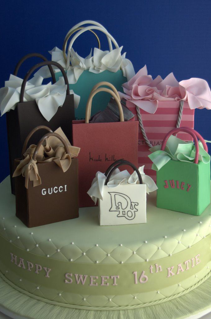 Designer Birthday Shopping Cake