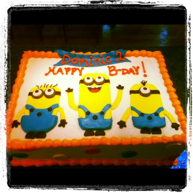 Despicable Me Minion Sheet Cake