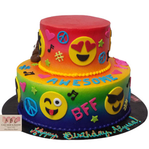 Emoji Birthday Cake