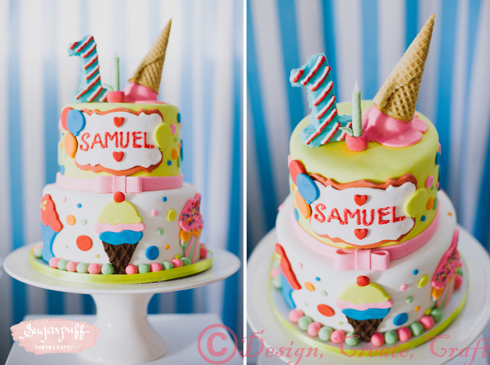 Fondant Cakes Design Ice Cream