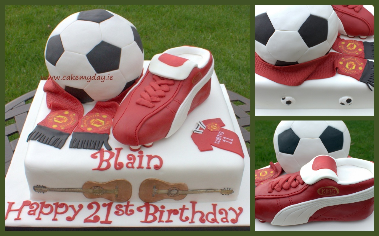 Football Themed 21st Birthday Cake