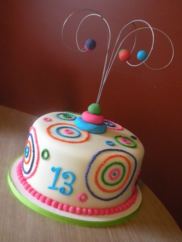 Funky 13th Birthday Cake