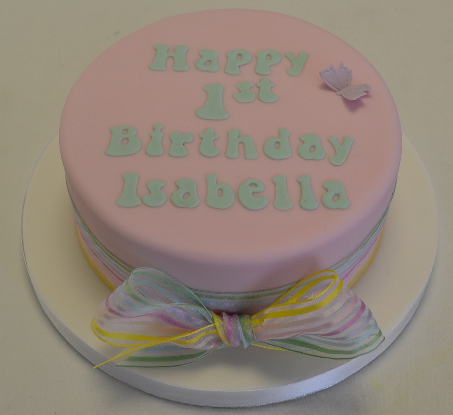 Girly First Birthday Cake