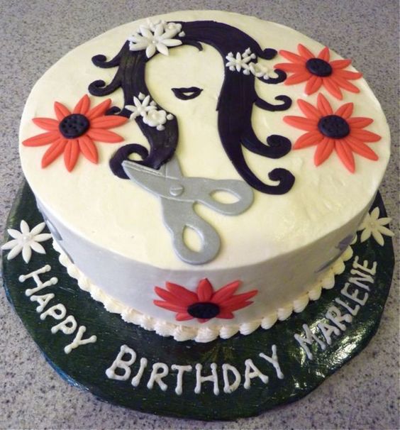 Hair Salon Birthday Cake