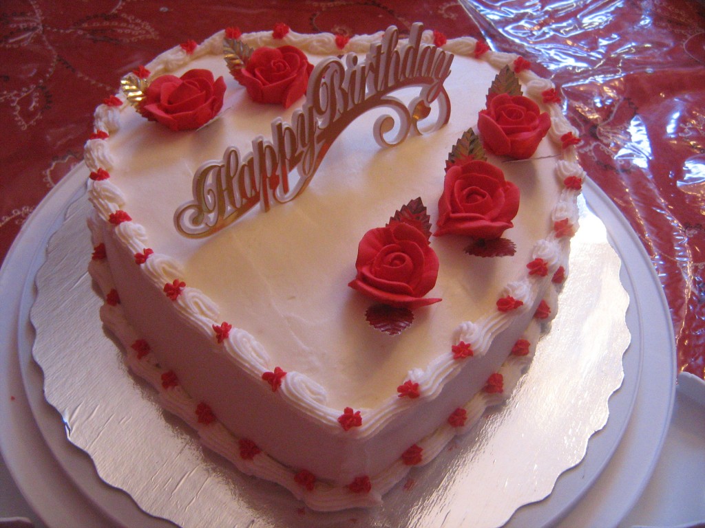 Heart Shaped Birthday Cake