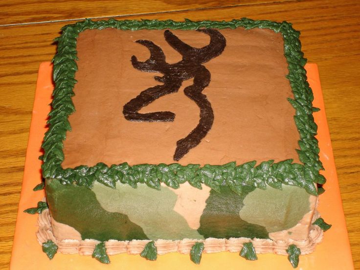 Hunting Camouflage Birthday Cake