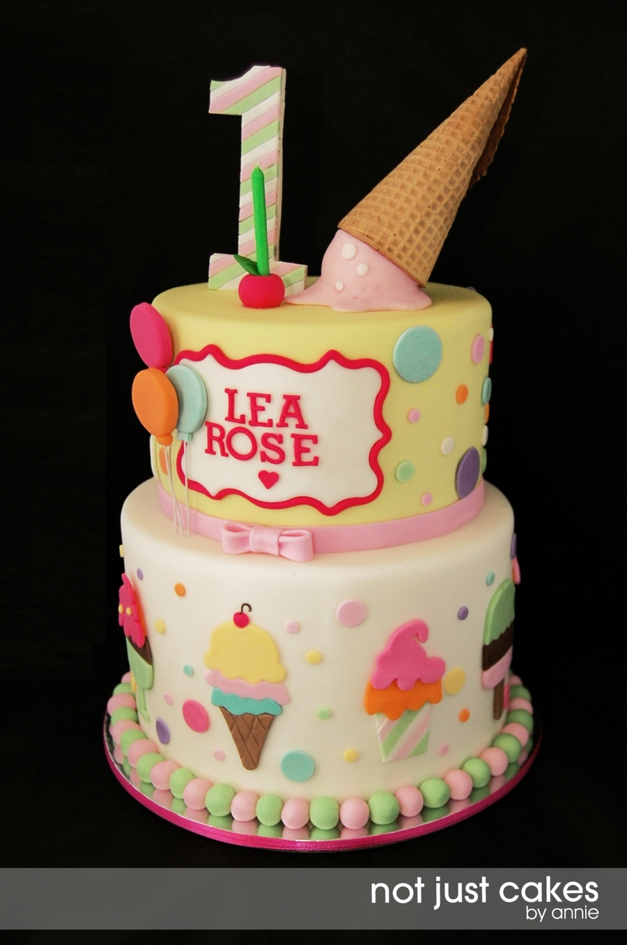 Ice Cream Themed Birthday Cake