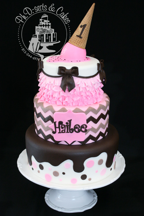 Ice Cream Themed Birthday Cake