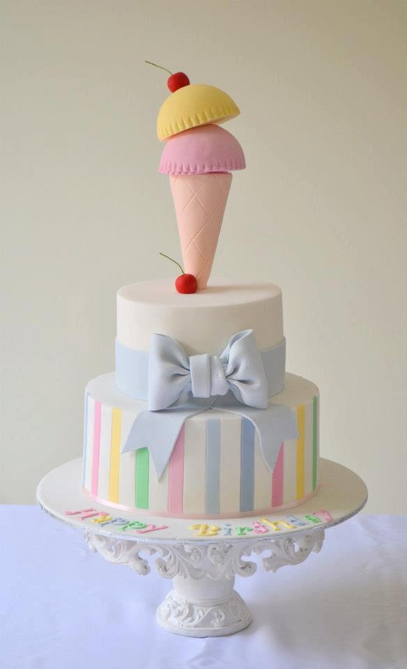 Ice Cream Themed Birthday Cake