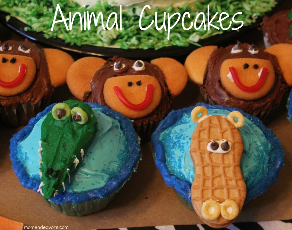 Jungle Animal Cupcakes