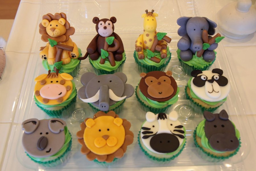 Jungle Animal Cupcakes