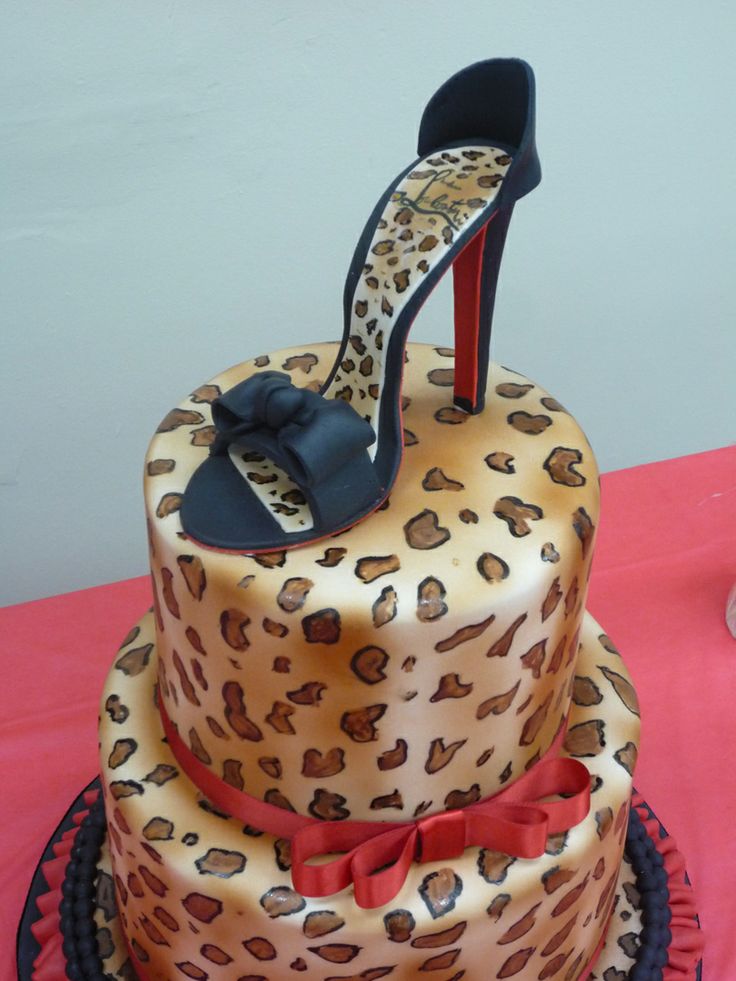 Leopard High Heel Birthday Cake