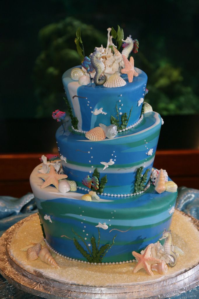 Little Mermaid Wedding Cake