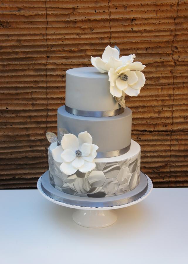 Marble Fondant Wedding Cake