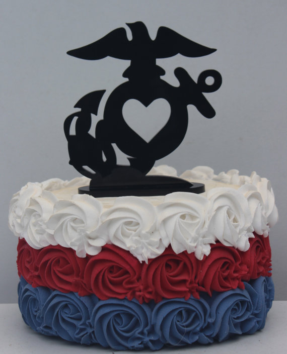 Marine Corps Wedding Cake Toppers