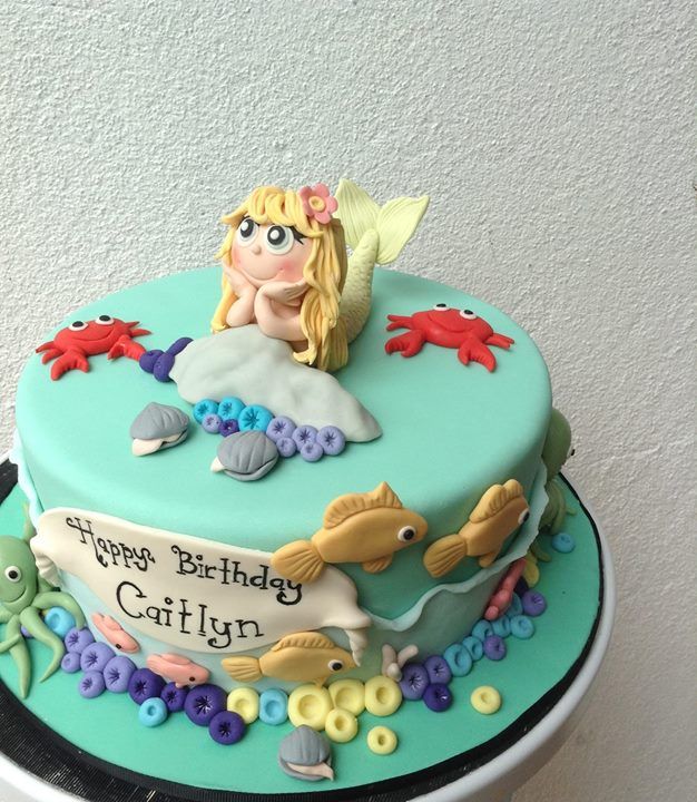 Mermaid Themed Birthday Cake