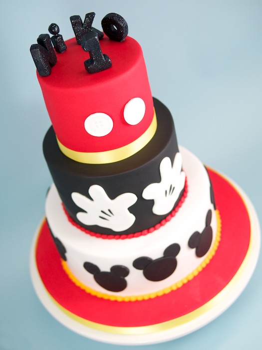 Mickey Mouse 2 Tier Birthday Cake