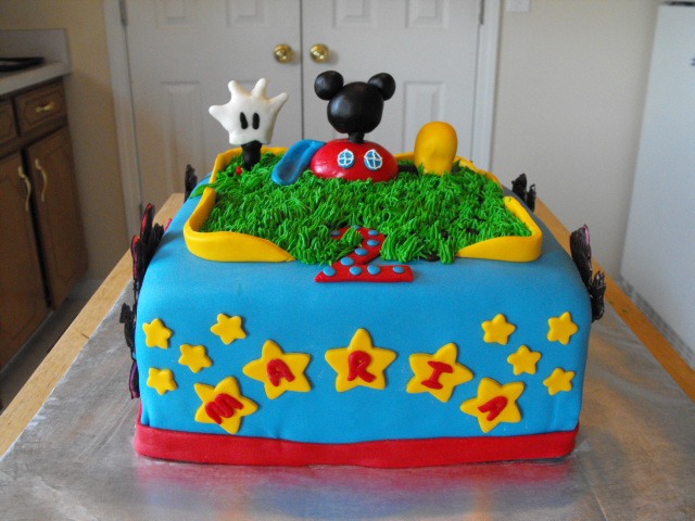 9 Photos of Mickey Mouse Birthday Cakes Three Layers