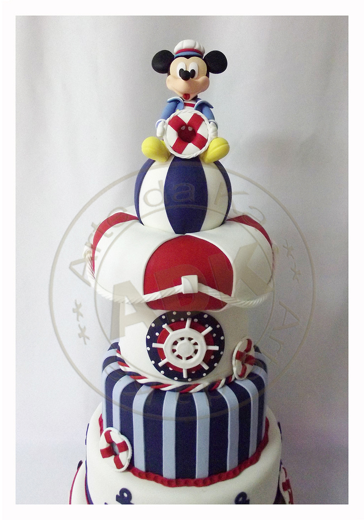 Mickey Mouse Nautical Birthday Cake