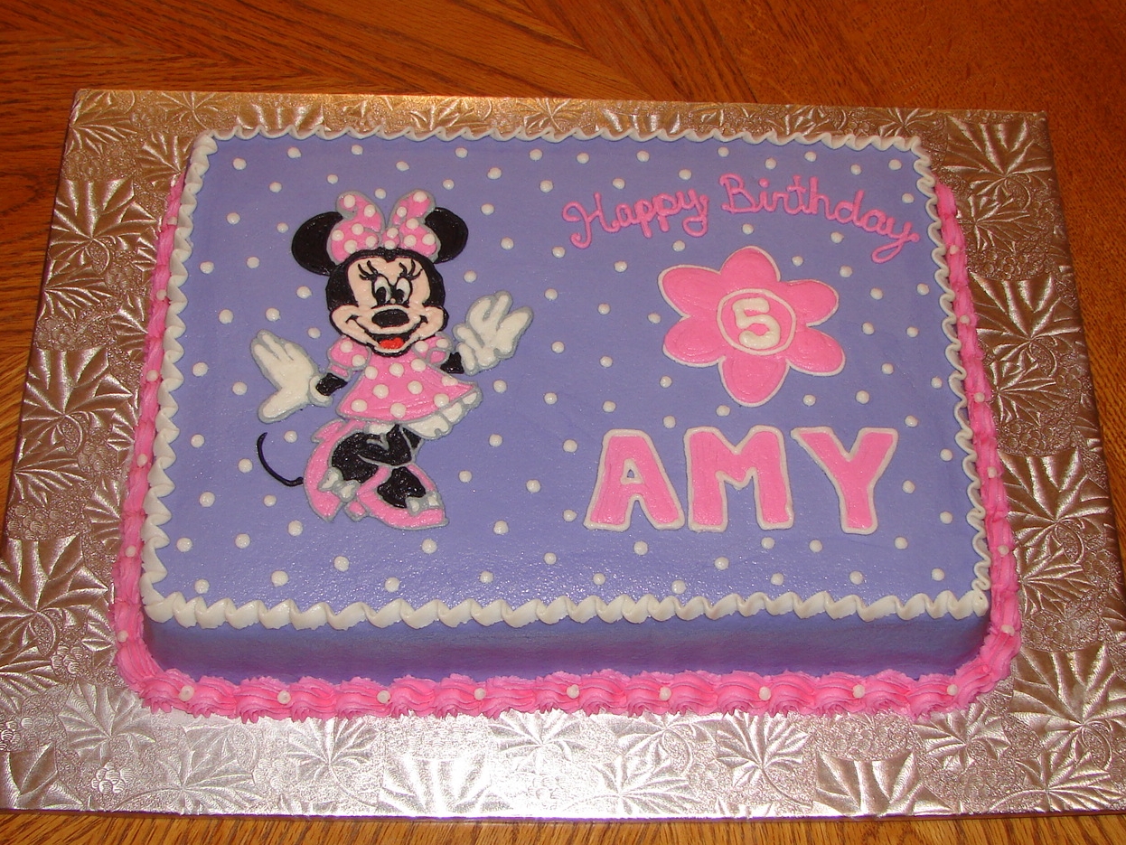 Minnie Mouse Sheet Cake