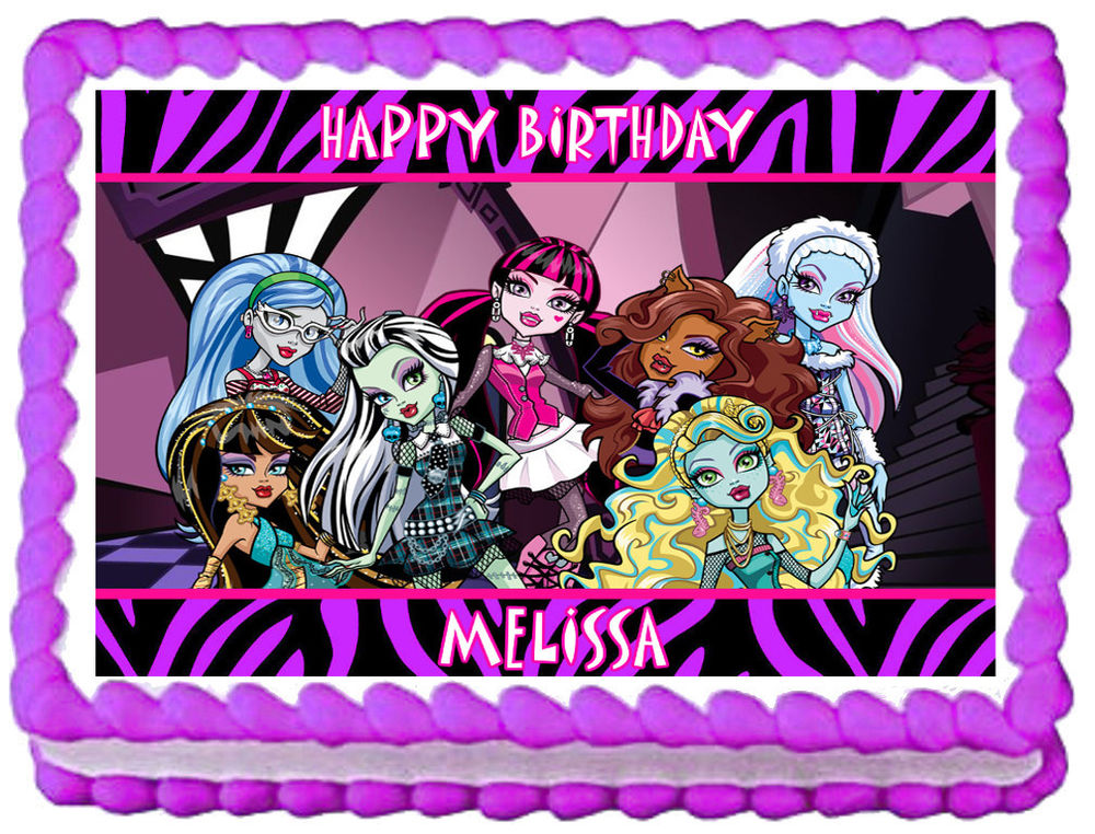 Monster High Edible Cake Decorations