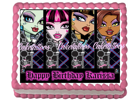 Monster High Edible Cake Toppers