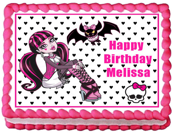 7 Photos of Monster High Edible Images For Cakes