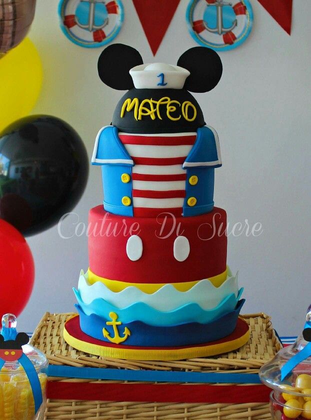 11 Photos of Sailor Mickey Cakes