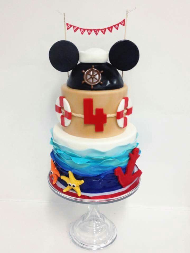 Nautical Mickey Mouse Cake