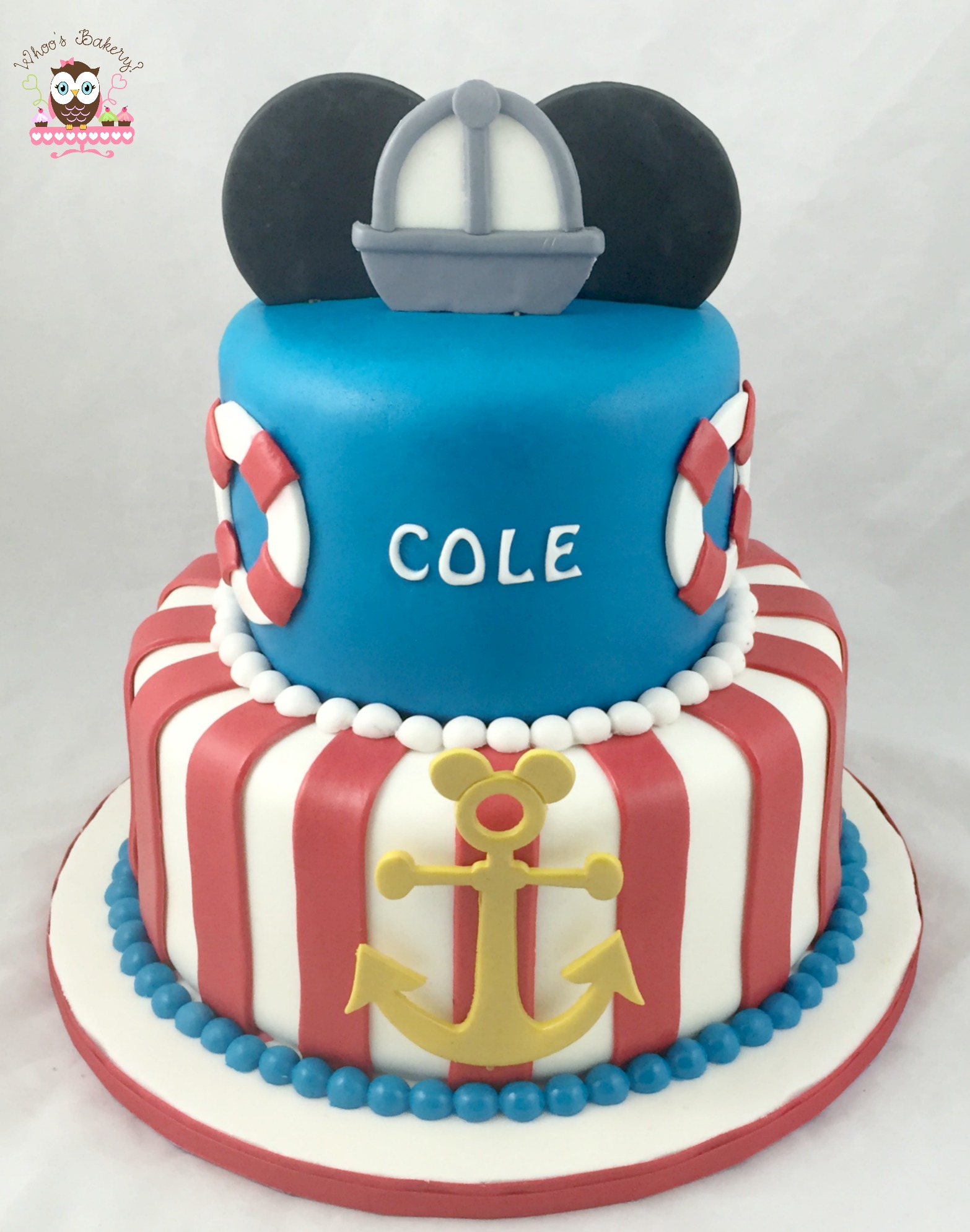 Nautical Mickey Mouse Cake