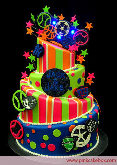 Neon Birthday Cake