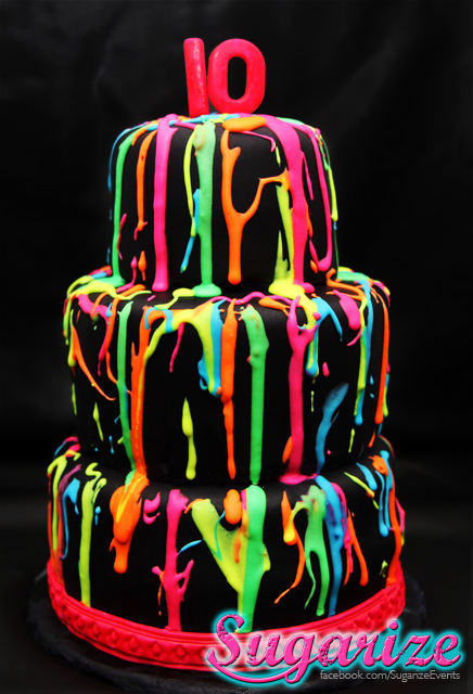 Neon Birthday Cake