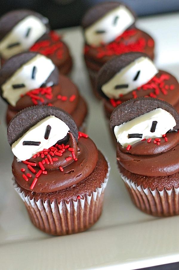 Ninja Birthday Party Cupcakes