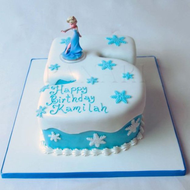 Number 5 Birthday Cake Frozen