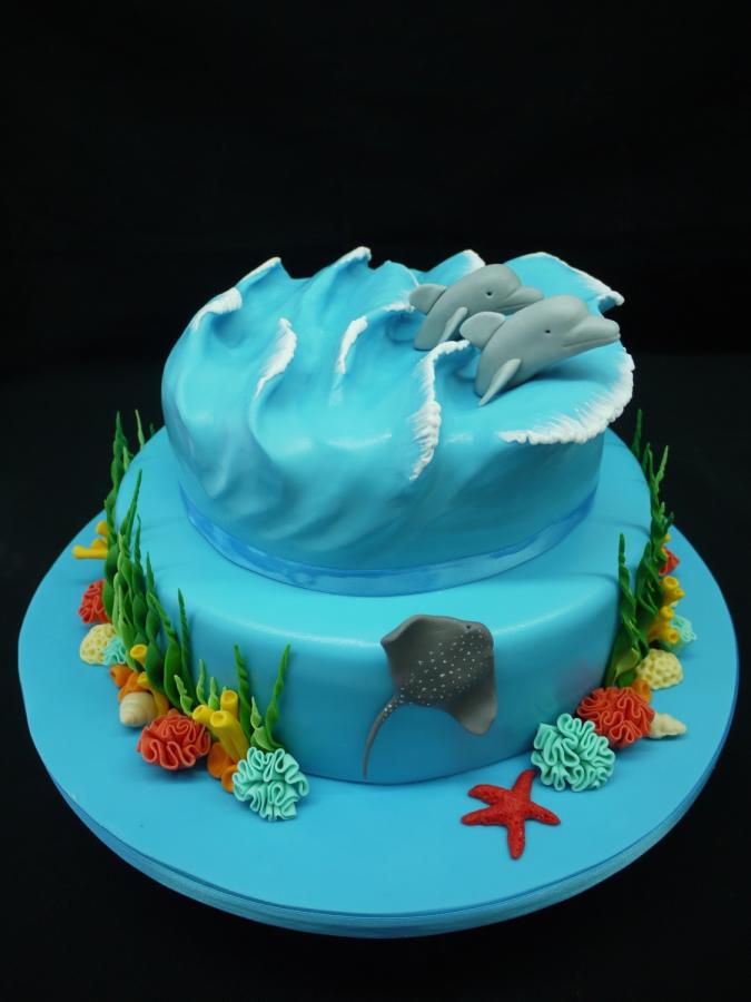 Ocean Themed Birthday Cake