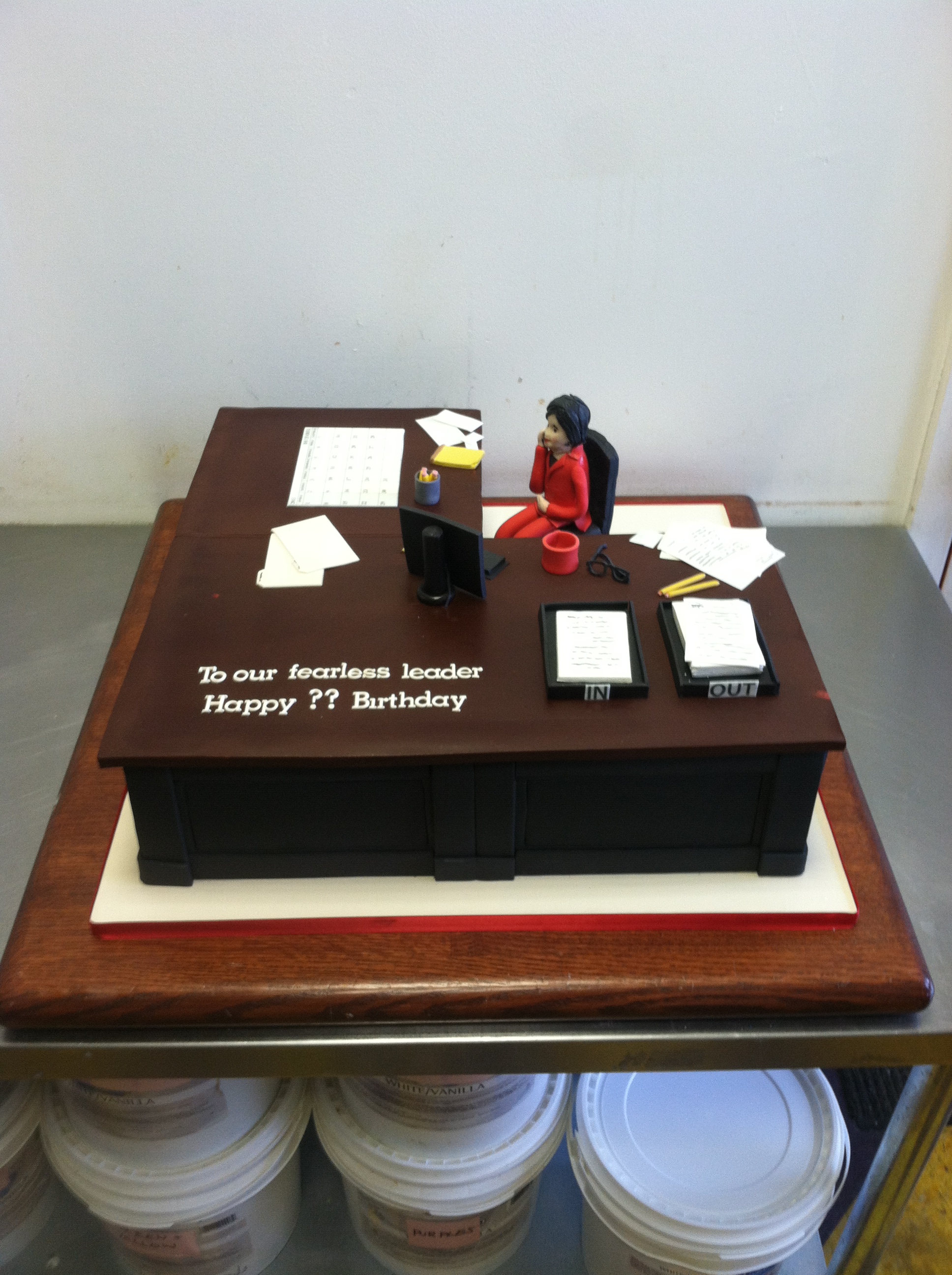 Office Desk Birthday Cake