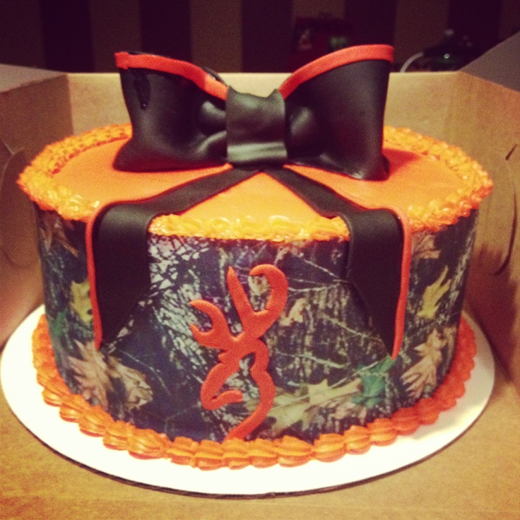 Orange Camo Cake