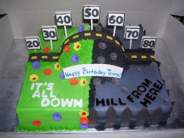 Over the Hill Birthday Cake Idea