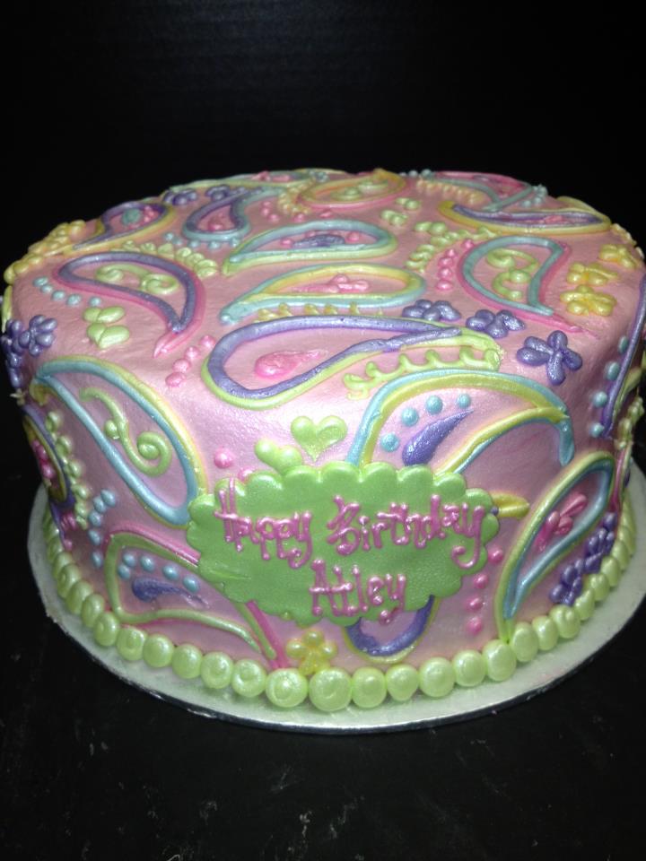 Paisley Print Birthday Cakes