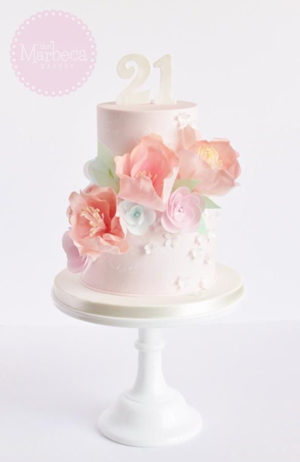 Pastel Floral Birthday Cake