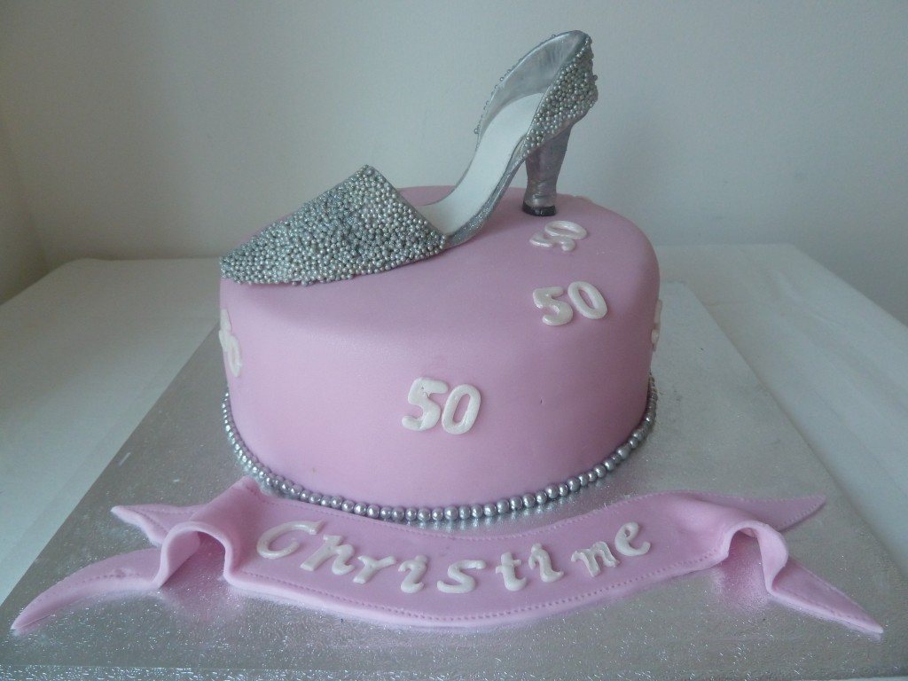 Pink Silver Birthday Cake