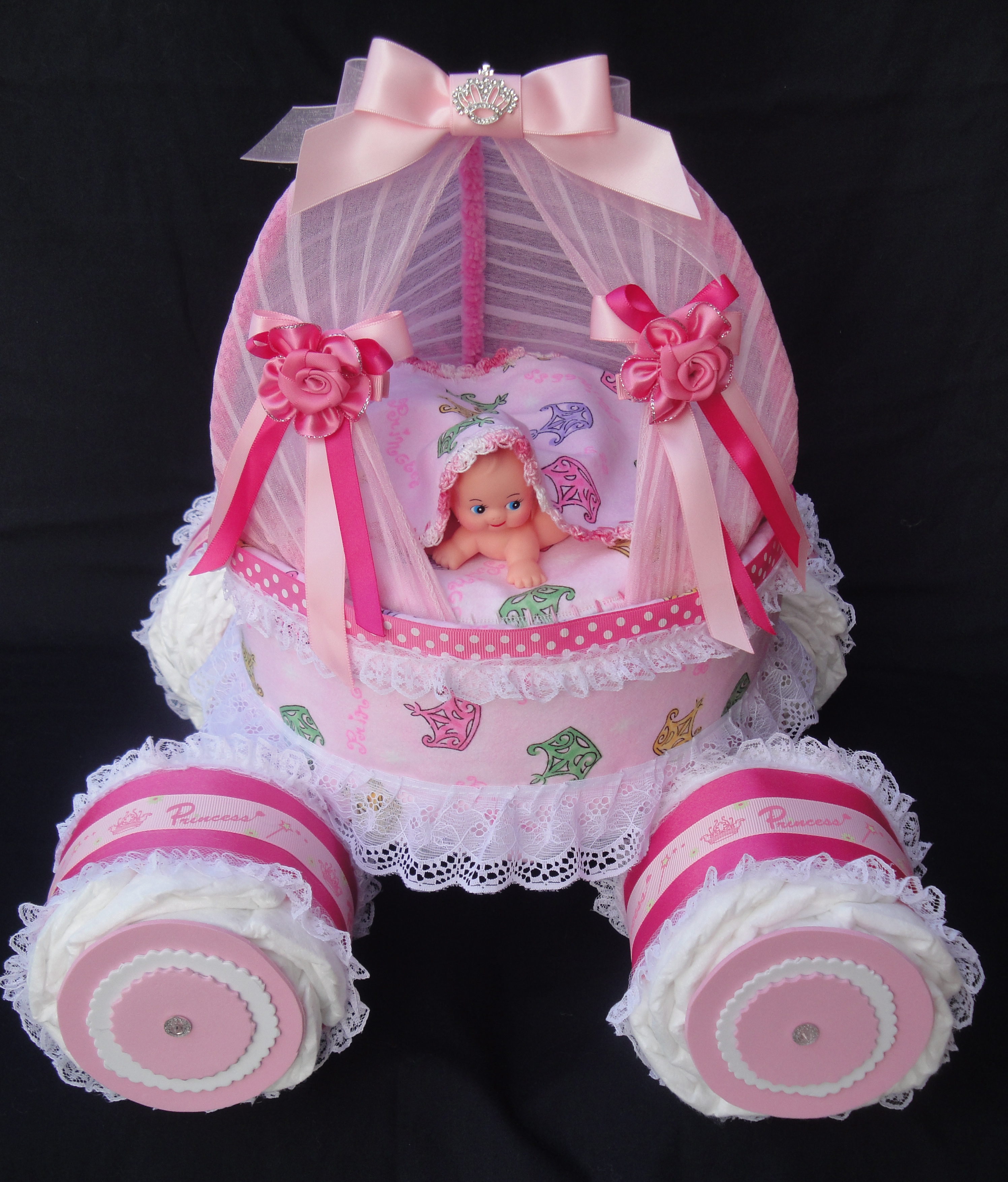 Princess Carriage Diaper Cake