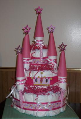 Princess Castle Diaper Cake