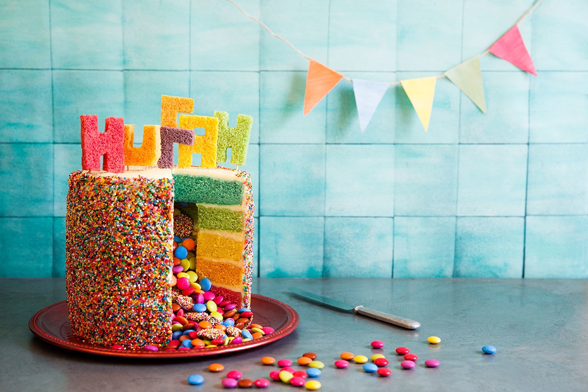 Rainbow Birthday Cake Pinata